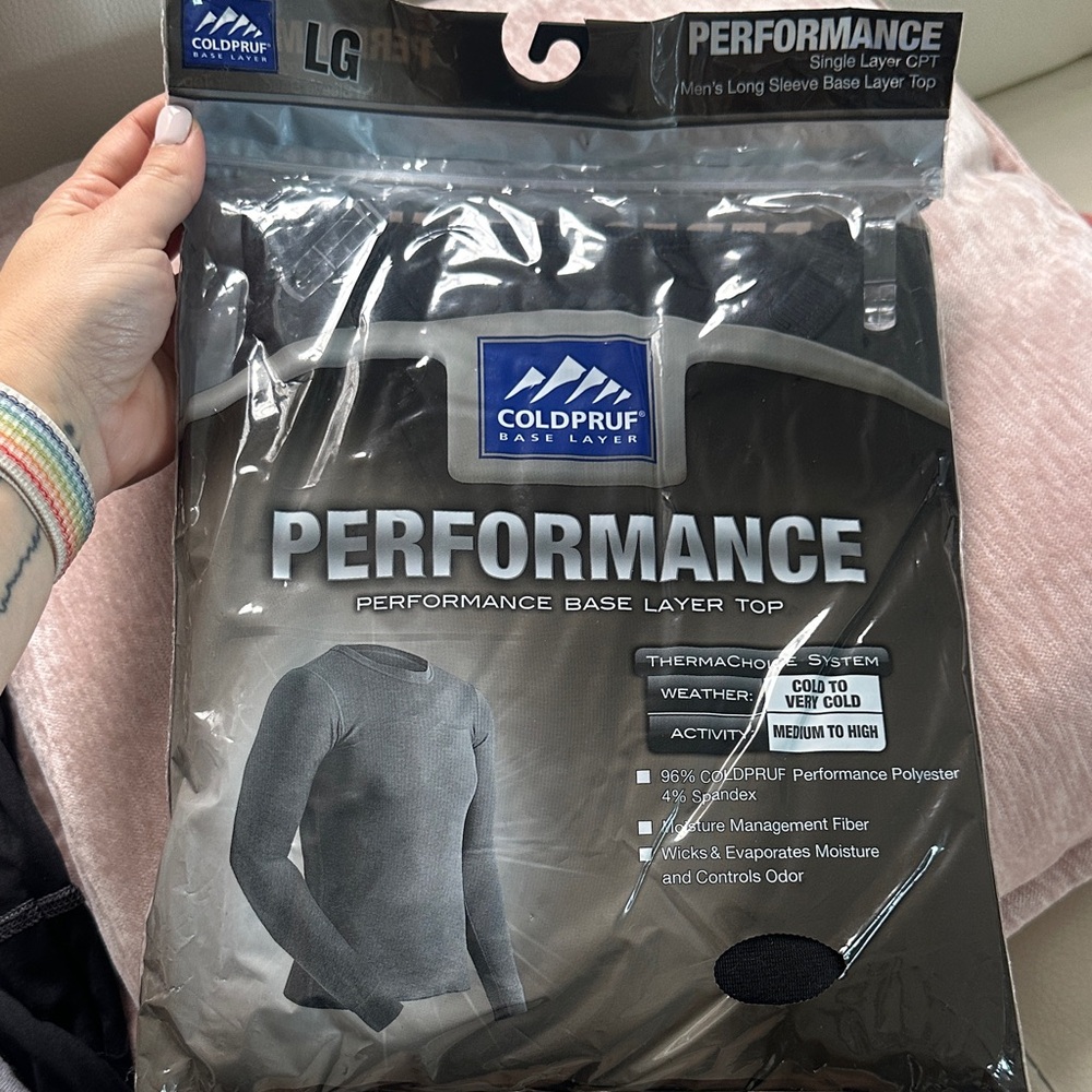 Coldpruf Men's Gray Performance Base Layer Top
